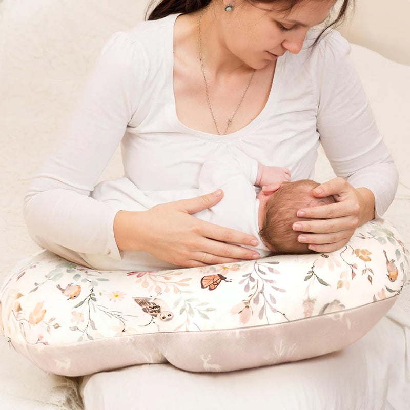 GRSSDER Nursing Pillow Cover, Stretchy Soft Minky Fabric Covers, Fit Most Nursing Support Pillows for Breastfeeding, Comfortable Safe Pillow Cover, Beautiful Stylish Pattern - Image 2